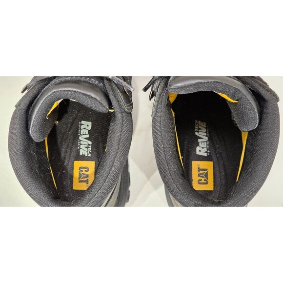 CAT Threshold Work Boots Waterproof Soft Toe Lace Up Black P74129 Men's 10.5 M - Picture 7 of 11